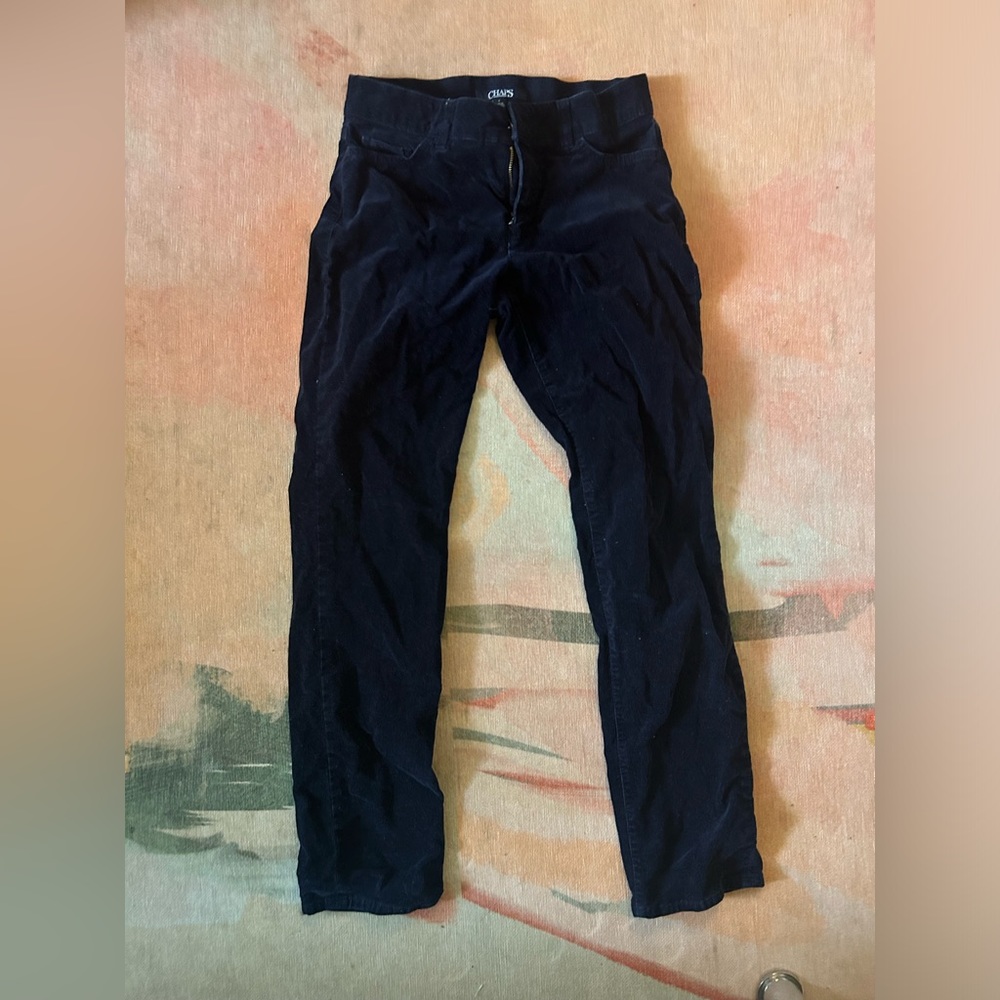 Blue Corduroy Chaps Pants